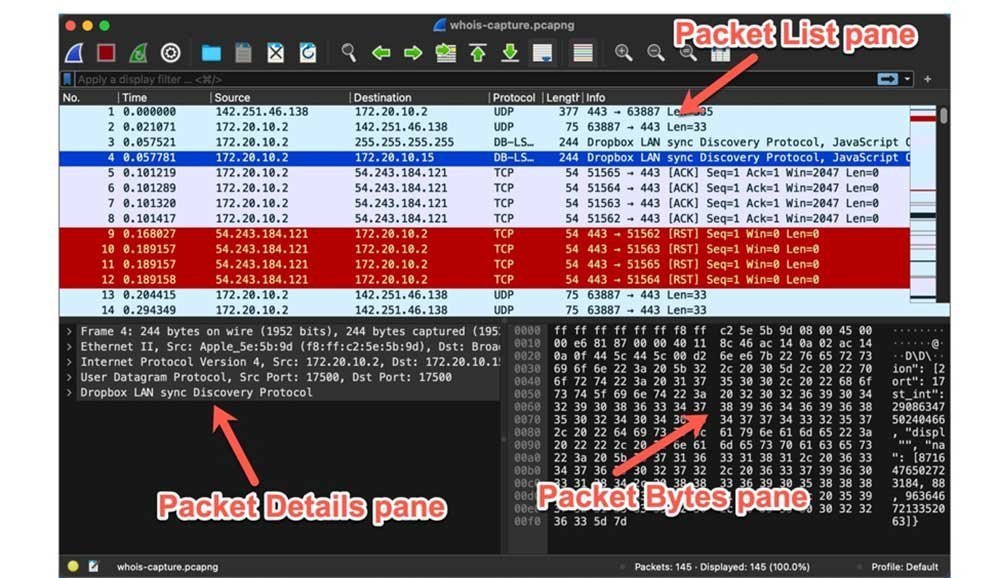 Additional Wireshark illustration